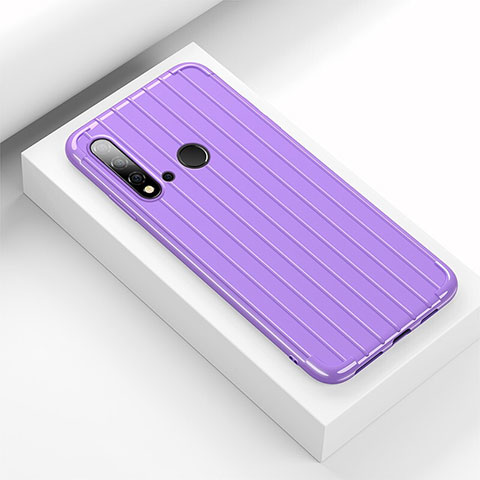 Coque Silicone Housse Etui Gel Line C01 pour Huawei P20 Lite (2019) Violet