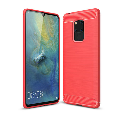Coque Silicone Housse Etui Gel Line C02 pour Huawei Mate 20 X 5G Rouge