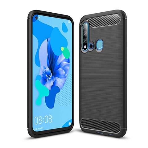 Coque Silicone Housse Etui Gel Line C02 pour Huawei P20 Lite (2019) Noir