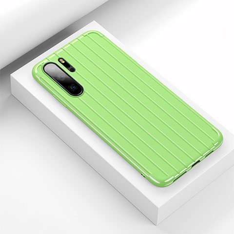 Coque Silicone Housse Etui Gel Line C02 pour Huawei P30 Pro New Edition Vert