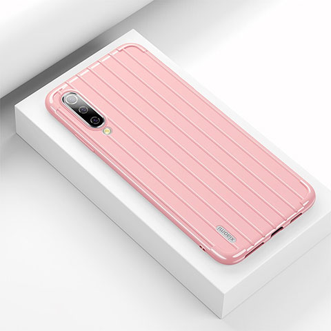 Coque Silicone Housse Etui Gel Line C03 pour Xiaomi Mi A3 Rose