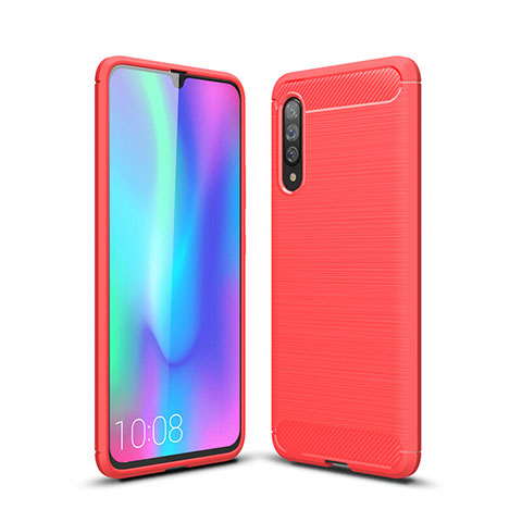 Coque Silicone Housse Etui Gel Line C04 pour Samsung Galaxy A70S Rouge