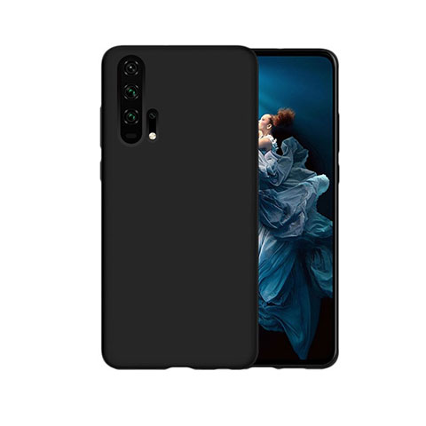 Coque Silicone Housse Etui Gel Line C07 pour Huawei Honor 20 Pro Noir