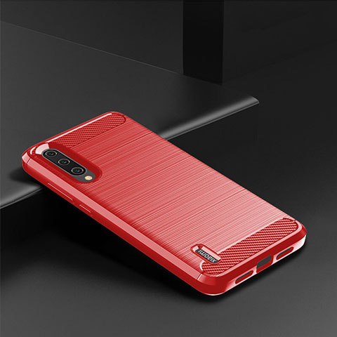Coque Silicone Housse Etui Gel Line C08 pour Xiaomi Mi A3 Rouge