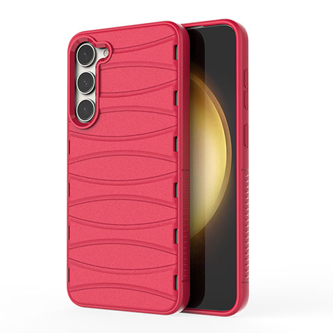 Coque Silicone Housse Etui Gel Line KC1 pour Samsung Galaxy S22 5G Rouge