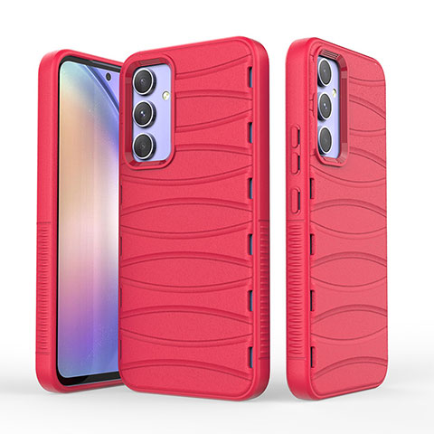 Coque Silicone Housse Etui Gel Line KC2 pour Samsung Galaxy A54 5G Rouge