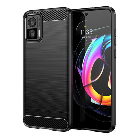 Coque Silicone Housse Etui Gel Line MF1 pour Motorola Moto Edge 30 Lite 5G Noir