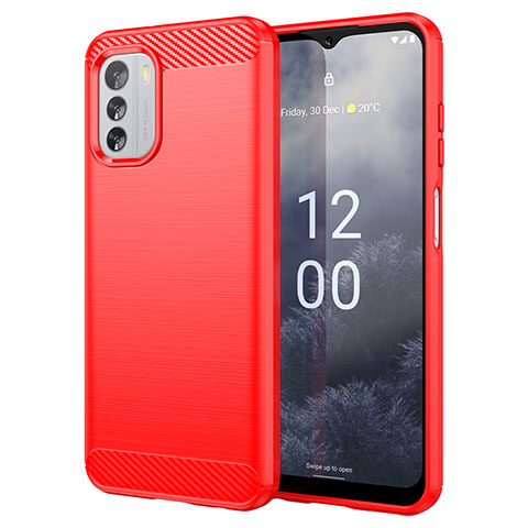 Coque Silicone Housse Etui Gel Line MF1 pour Nokia G60 5G Rouge