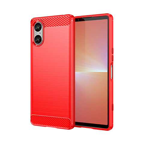 Coque Silicone Housse Etui Gel Line MF1 pour Sony Xperia 5 V Rouge