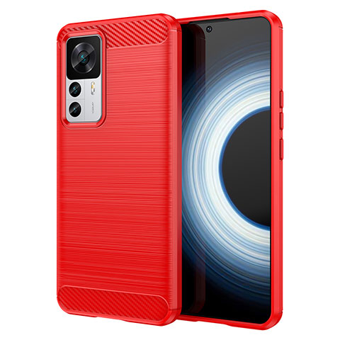 Coque Silicone Housse Etui Gel Line MF1 pour Xiaomi Redmi K50 Ultra 5G Rouge