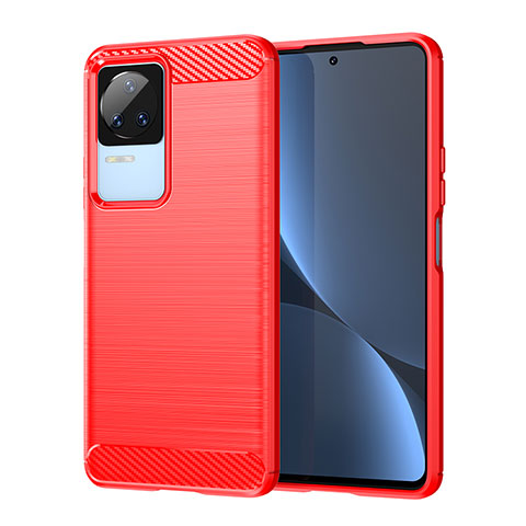 Coque Silicone Housse Etui Gel Line MF1 pour Xiaomi Redmi K60E 5G Rouge