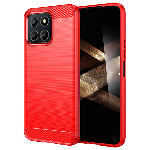 Coque Silicone Housse Etui Gel Line pour Huawei Honor X8b Rouge