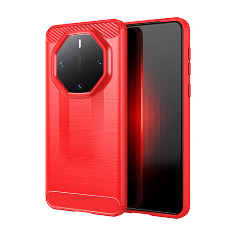 Coque Silicone Housse Etui Gel Line pour Huawei Mate 60 RS Ultimate Rouge