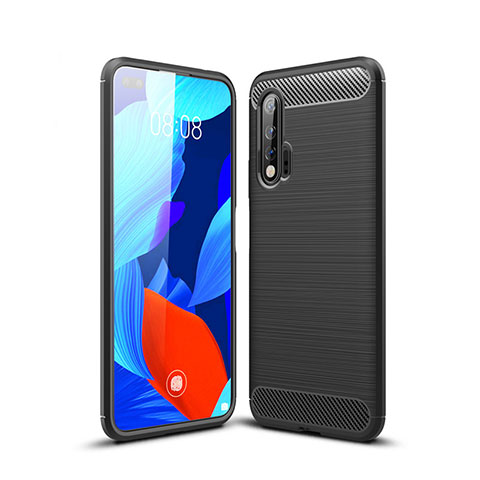 Coque Silicone Housse Etui Gel Line pour Huawei Nova 6 5G Noir