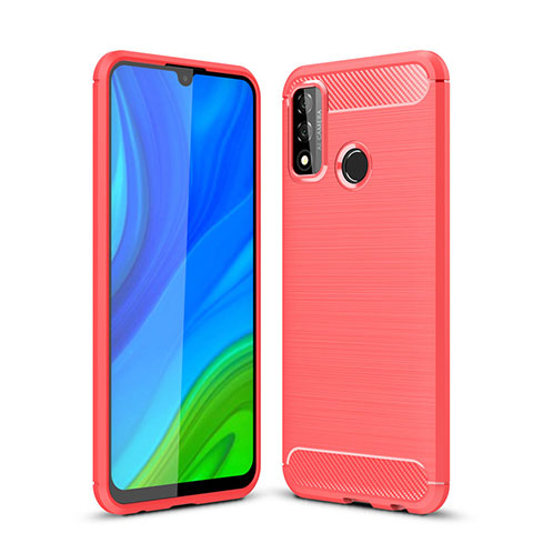 Coque Silicone Housse Etui Gel Line pour Huawei Nova Lite 3 Plus Rouge