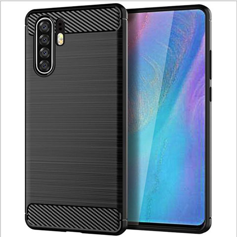 Coque Silicone Housse Etui Gel Line pour Huawei P30 Pro Noir