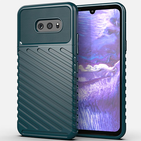 Coque Silicone Housse Etui Gel Line pour LG G8X ThinQ Vert Nuit