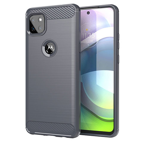 Coque Silicone Housse Etui Gel Line pour Motorola Moto G 5G Gris