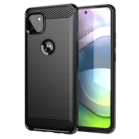 Coque Silicone Housse Etui Gel Line pour Motorola Moto G 5G Noir