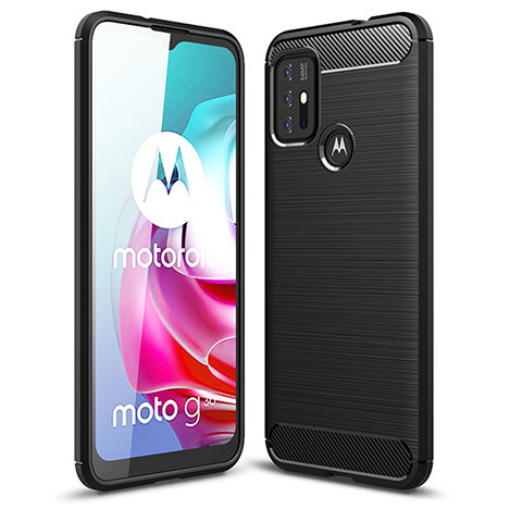 Coque Silicone Housse Etui Gel Line pour Motorola Moto G20 Noir