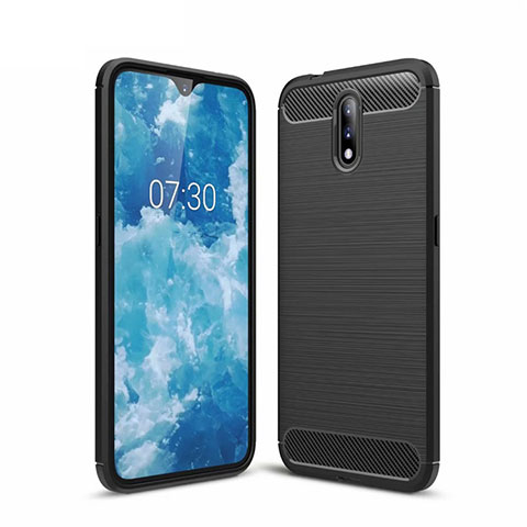 Coque Silicone Housse Etui Gel Line pour Nokia 2.3 Noir