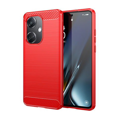 Coque Silicone Housse Etui Gel Line pour Oppo K11 5G Rouge