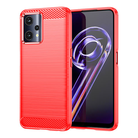 Coque Silicone Housse Etui Gel Line pour Realme V25 5G Rouge