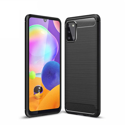 Coque Silicone Housse Etui Gel Line pour Samsung Galaxy A31 Noir