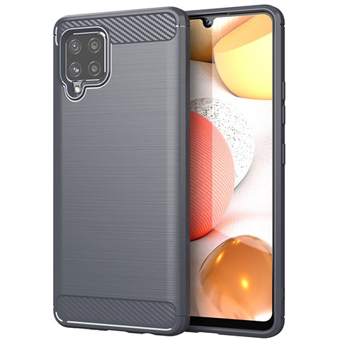 Coque Silicone Housse Etui Gel Line pour Samsung Galaxy A42 5G Gris