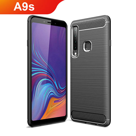 Coque Silicone Housse Etui Gel Line pour Samsung Galaxy A9s Noir