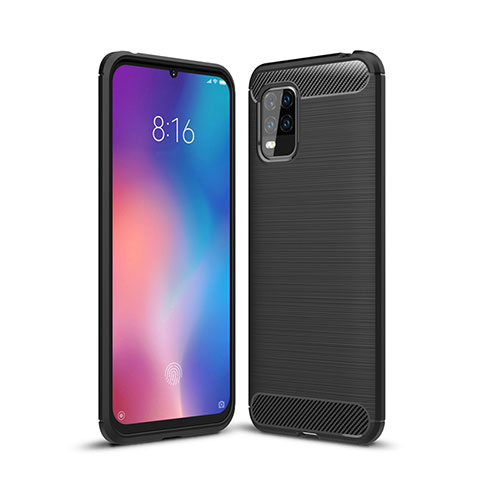 Coque Silicone Housse Etui Gel Line pour Xiaomi Mi 10 Lite Noir