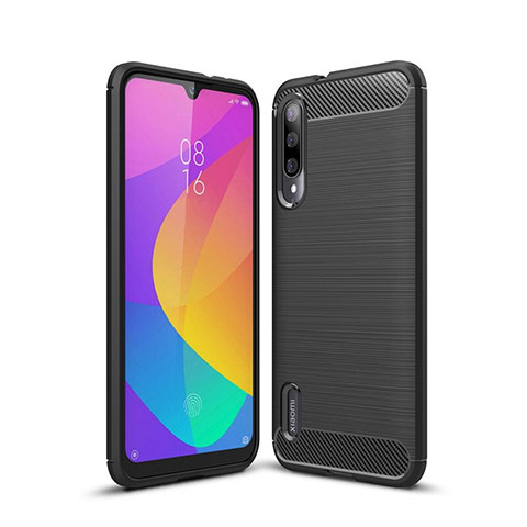 Coque Silicone Housse Etui Gel Line pour Xiaomi Mi A3 Noir