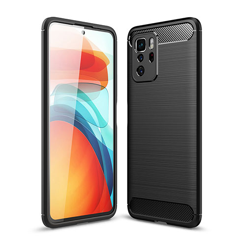 Coque Silicone Housse Etui Gel Line pour Xiaomi Poco X3 GT 5G Noir