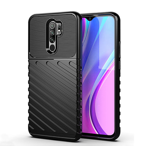 Coque Silicone Housse Etui Gel Line pour Xiaomi Redmi 9 Noir