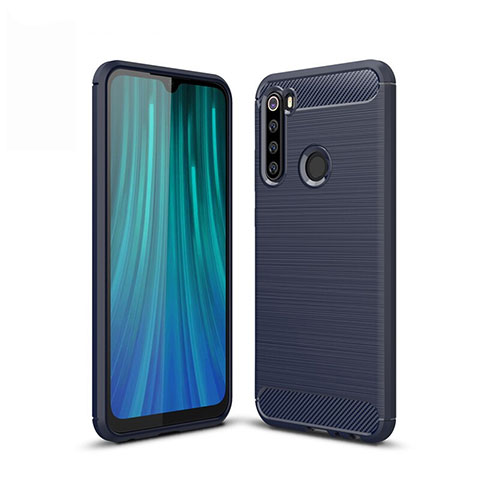 Coque Silicone Housse Etui Gel Line pour Xiaomi Redmi Note 8T Bleu