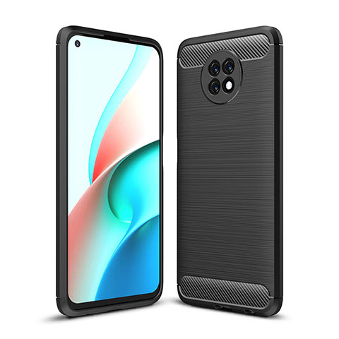 Coque Silicone Housse Etui Gel Line pour Xiaomi Redmi Note 9 5G Noir