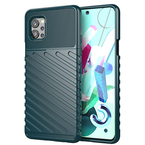 Coque Silicone Housse Etui Gel Line S01 pour LG Q92 5G Vert