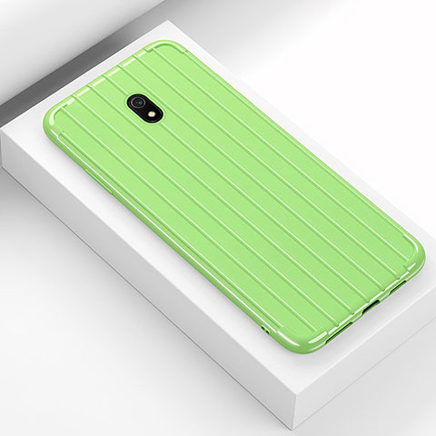 Coque Silicone Housse Etui Gel Line S01 pour Xiaomi Redmi 8A Vert