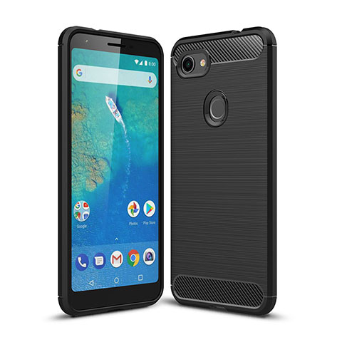 Coque Silicone Housse Etui Gel Line WL1 pour Google Pixel 3a XL Noir