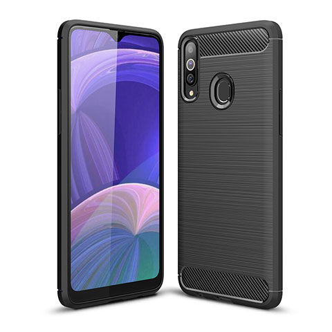 Coque Silicone Housse Etui Gel Line WL1 pour Samsung Galaxy A20s Noir