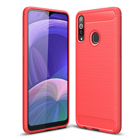 Coque Silicone Housse Etui Gel Line WL1 pour Samsung Galaxy A20s Rouge