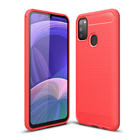 Coque Silicone Housse Etui Gel Line WL1 pour Samsung Galaxy M30s Rouge