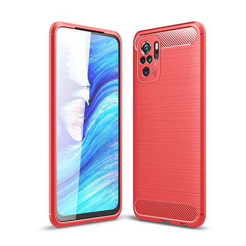 Coque Silicone Housse Etui Gel Line WL1 pour Xiaomi Redmi Note 10 4G Rouge