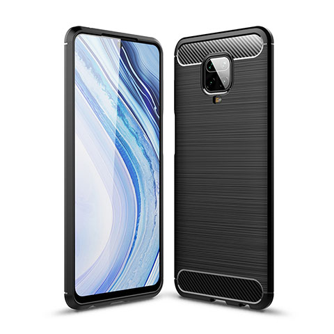 Coque Silicone Housse Etui Gel Line WL1 pour Xiaomi Redmi Note 9 Pro Max Noir