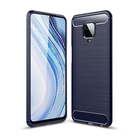 Coque Silicone Housse Etui Gel Line WL1 pour Xiaomi Redmi Note 9S Bleu