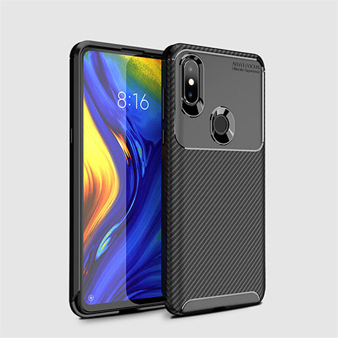 Coque Silicone Housse Etui Gel Serge A01 pour Xiaomi Mi Mix 3 Noir