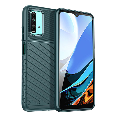 Coque Silicone Housse Etui Gel Serge MF1 pour Xiaomi Redmi 9 Power Vert