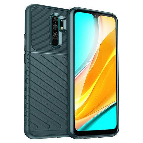 Coque Silicone Housse Etui Gel Serge MF1 pour Xiaomi Redmi 9 Vert