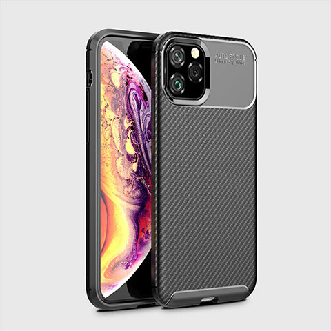 Coque Silicone Housse Etui Gel Serge pour Apple iPhone 11 Pro Max Noir