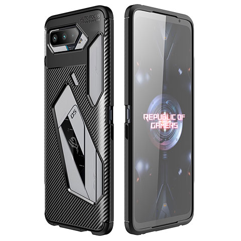 Coque Silicone Housse Etui Gel Serge pour Asus ROG Phone 5 Pro Noir